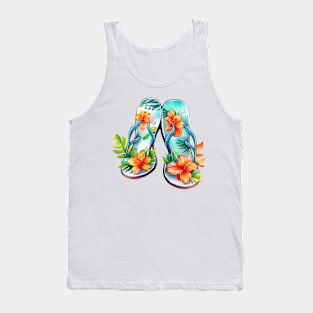 Watercolor Flip Flops #8 Tank Top